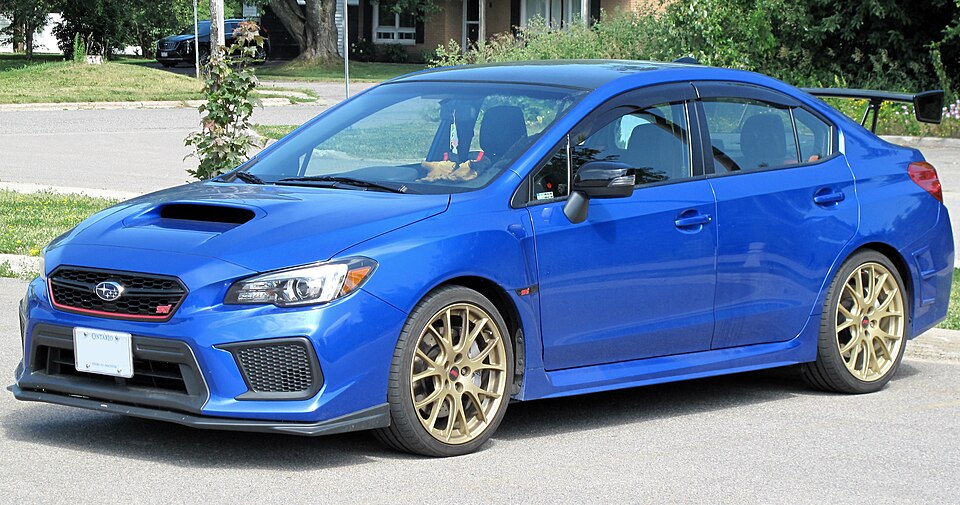 Subaru WRX STI photographed from the front