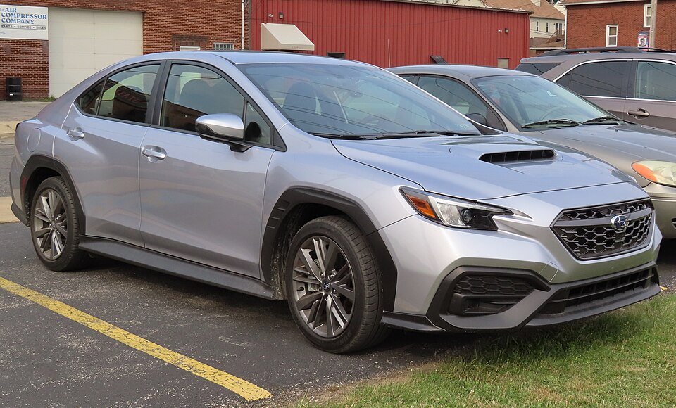 Subaru WRX photographed from the front